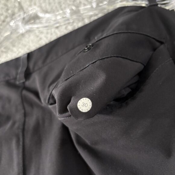 Lululemon Commision Pants Mens 30x30 Black Slim Fit Warpstreme Chino Khaki Pants - Picture 8 of 8